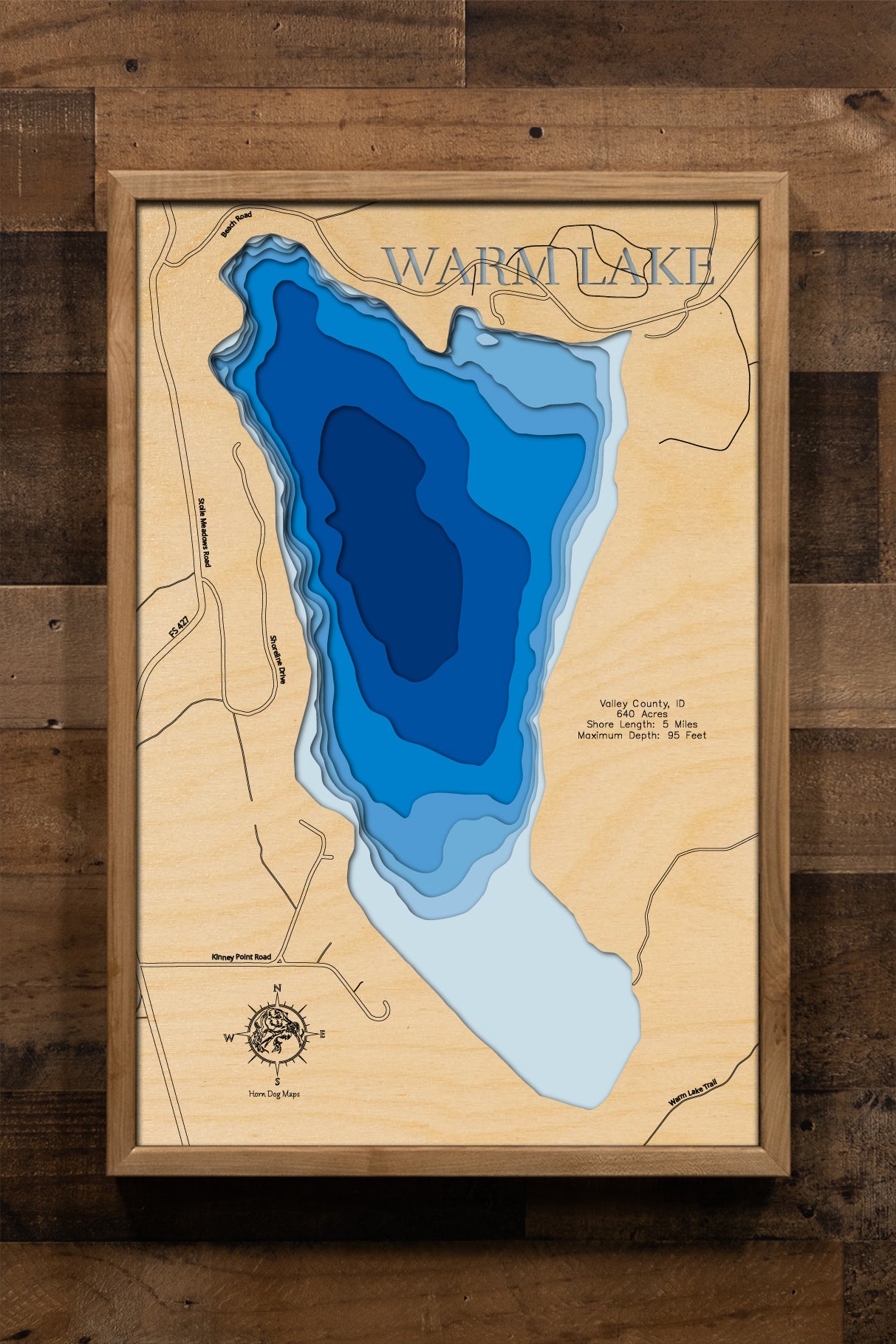 Warm Lake in Valley County, Idaho – Horn Dog Maps