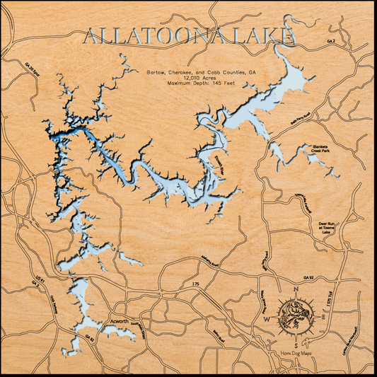Allatoona Lake in Bartow, Cherokee, and Cobb Counties, GA