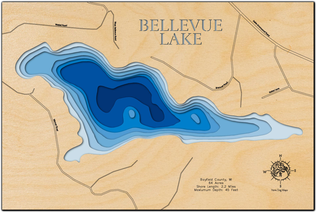 Bellevue Lake in Bayfield County, WI