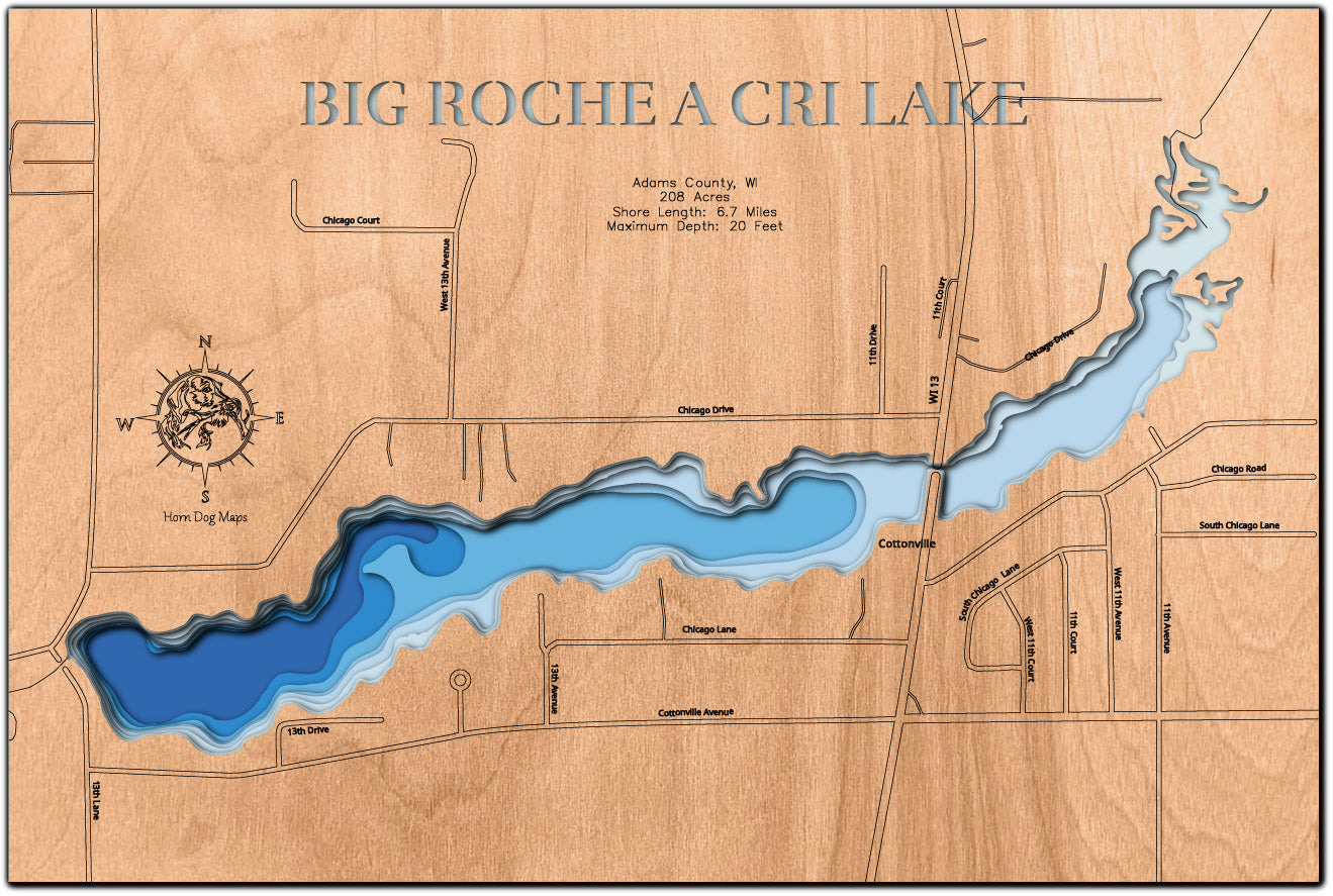 Big Roche a Cri Lake in Adams County, WI