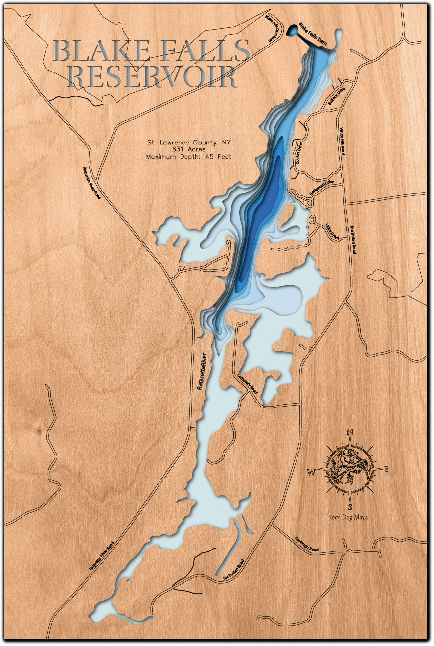 Blake falls Reservoir in St Lawrence County, New York