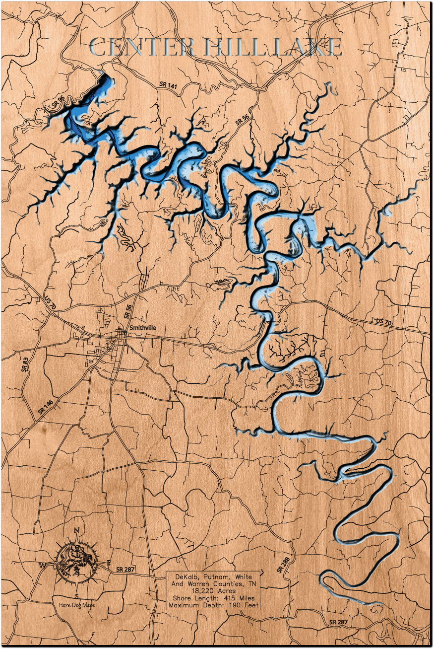 Center Hill Lake in DeKalb, Putnam, White, and Warren Counties, TN