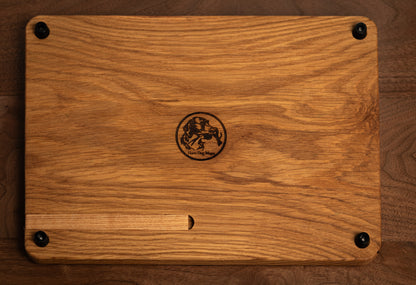 Back of an Oak Cribbage Board