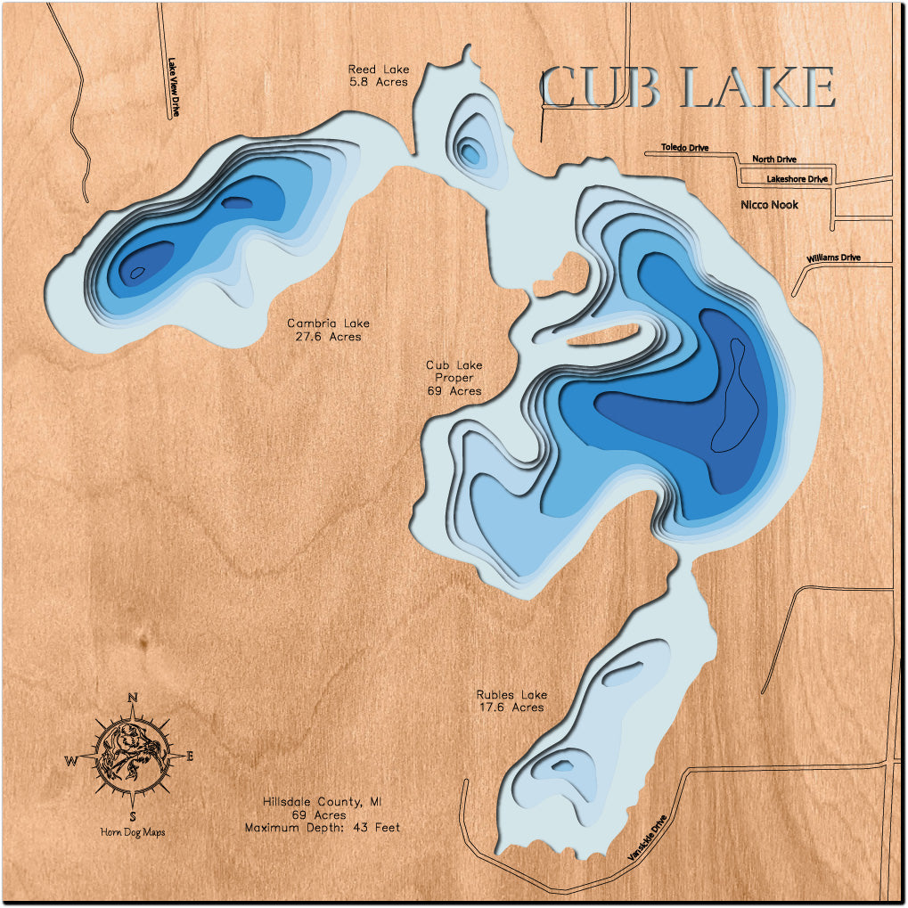 Cub Lake in Hillsdale County, MI