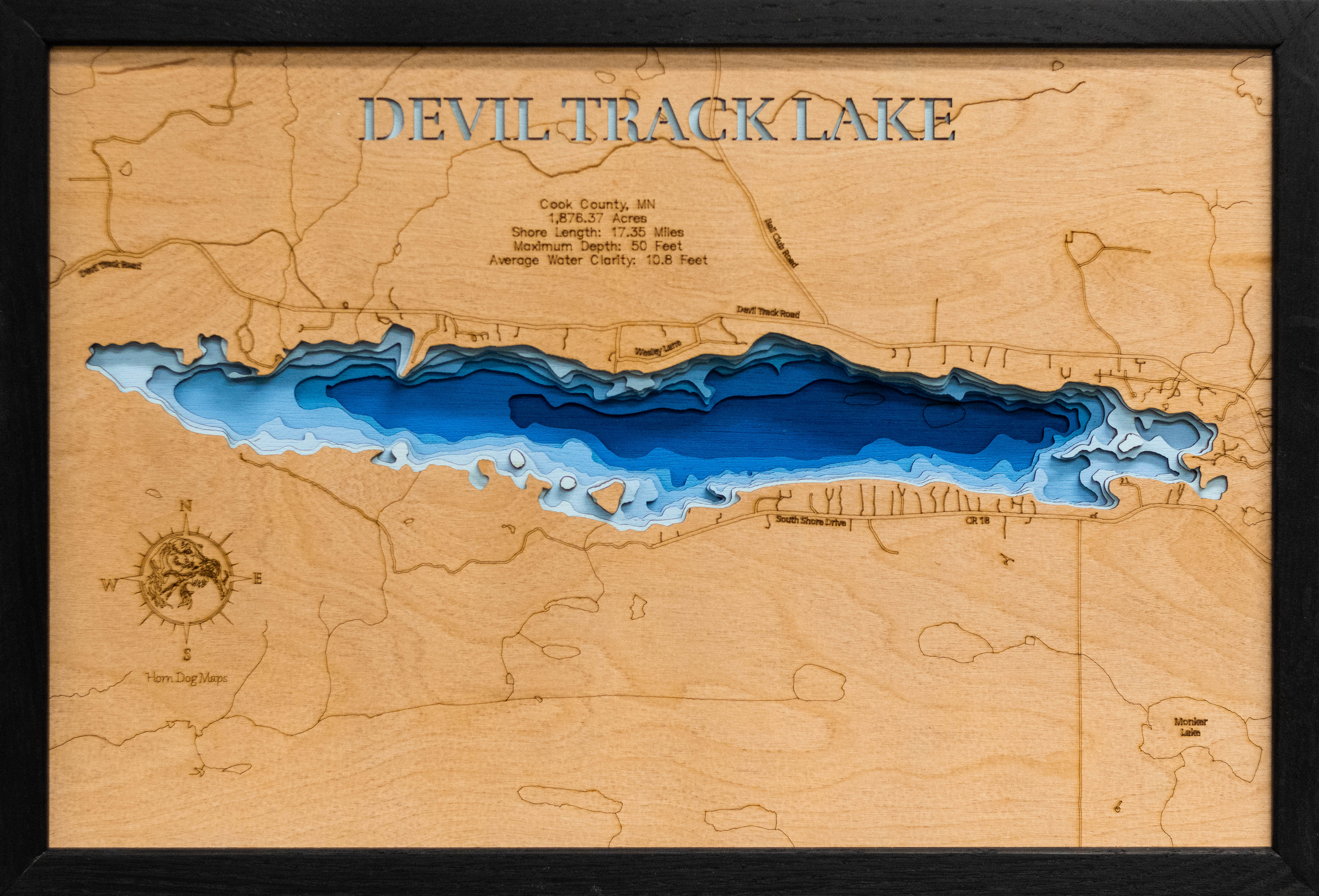 Devil Track Lake in Cook County, MN – Horn Dog Maps