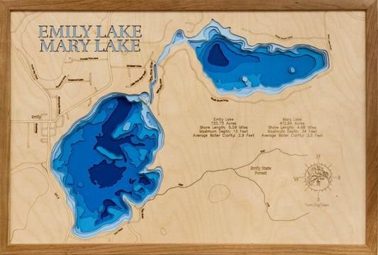 Lake Emily and Lake Mary in Crow Wing County, MN