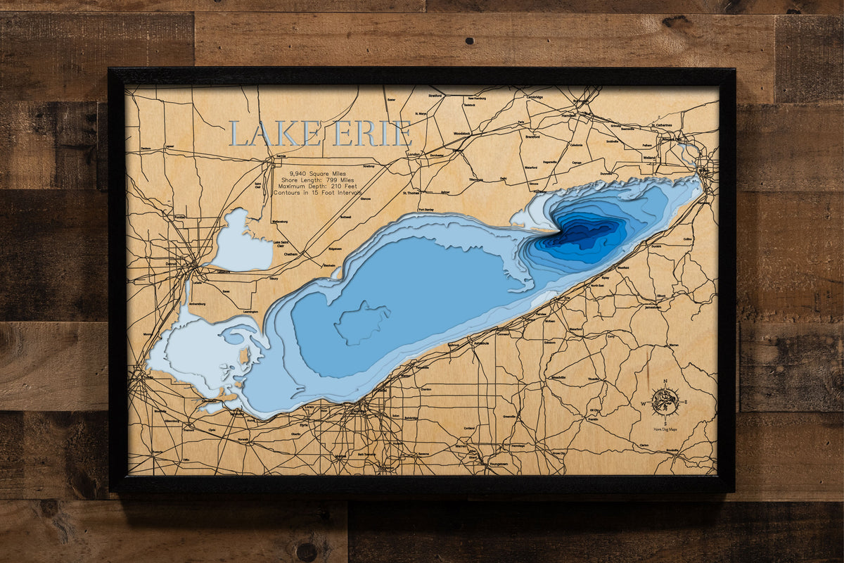 High Definition 3d map of Lake Erie
