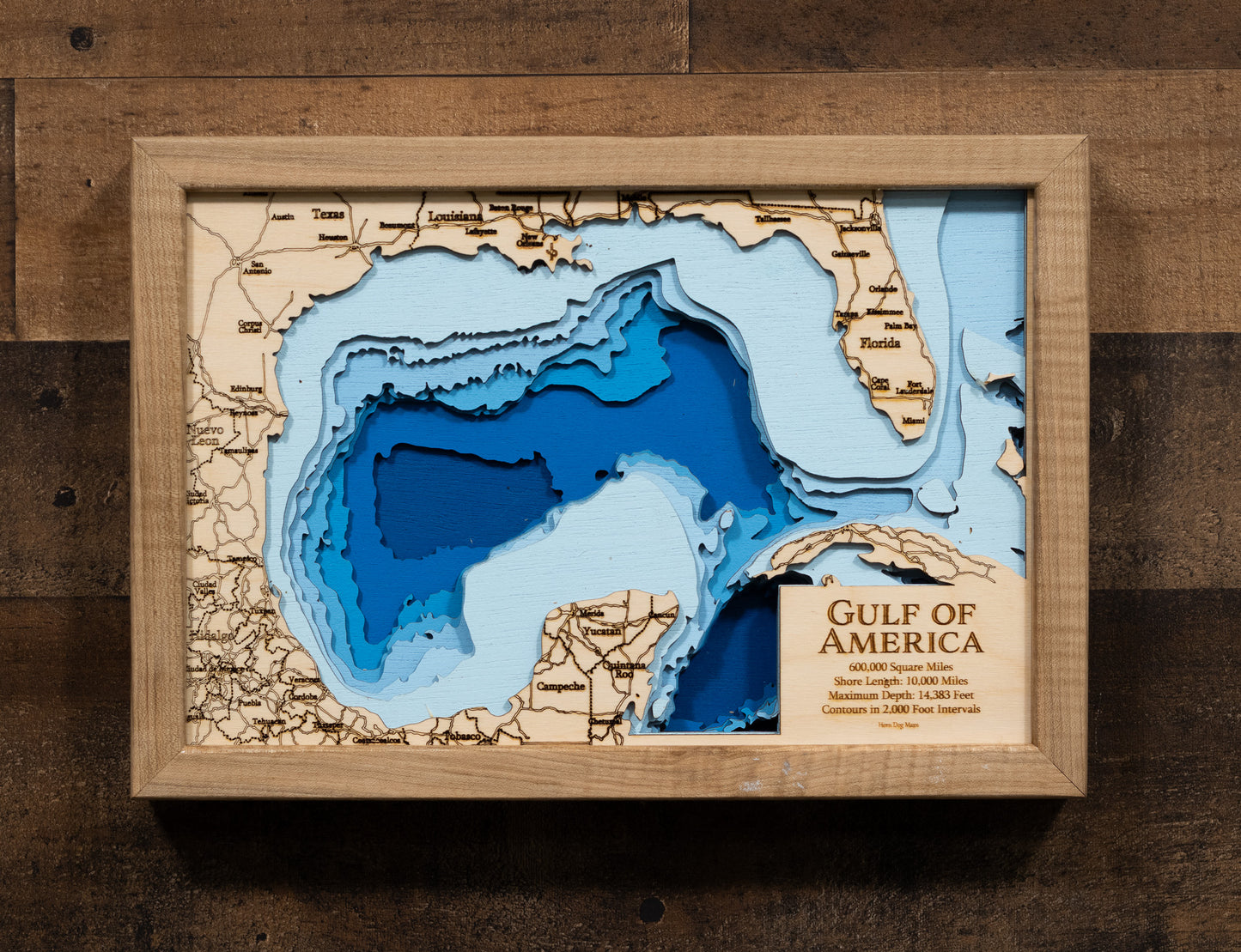 Gulf of America with Maple Frame