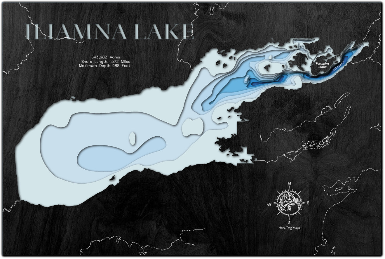 Iliamna Lake in Lake and Peninsula Borough, Alaska