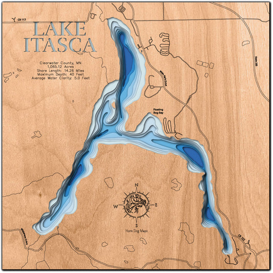 Lake Itasca in Clearwater County, MN  