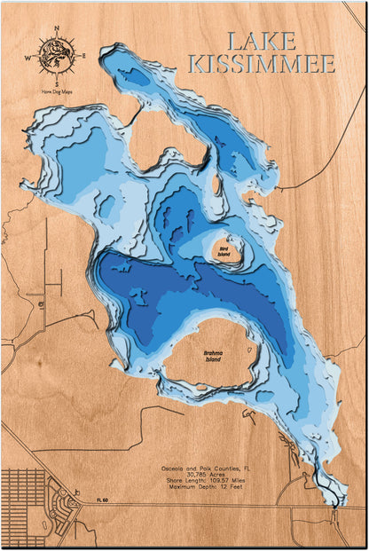 Lake Kissimmee in Osceola and Polk Counties, FL