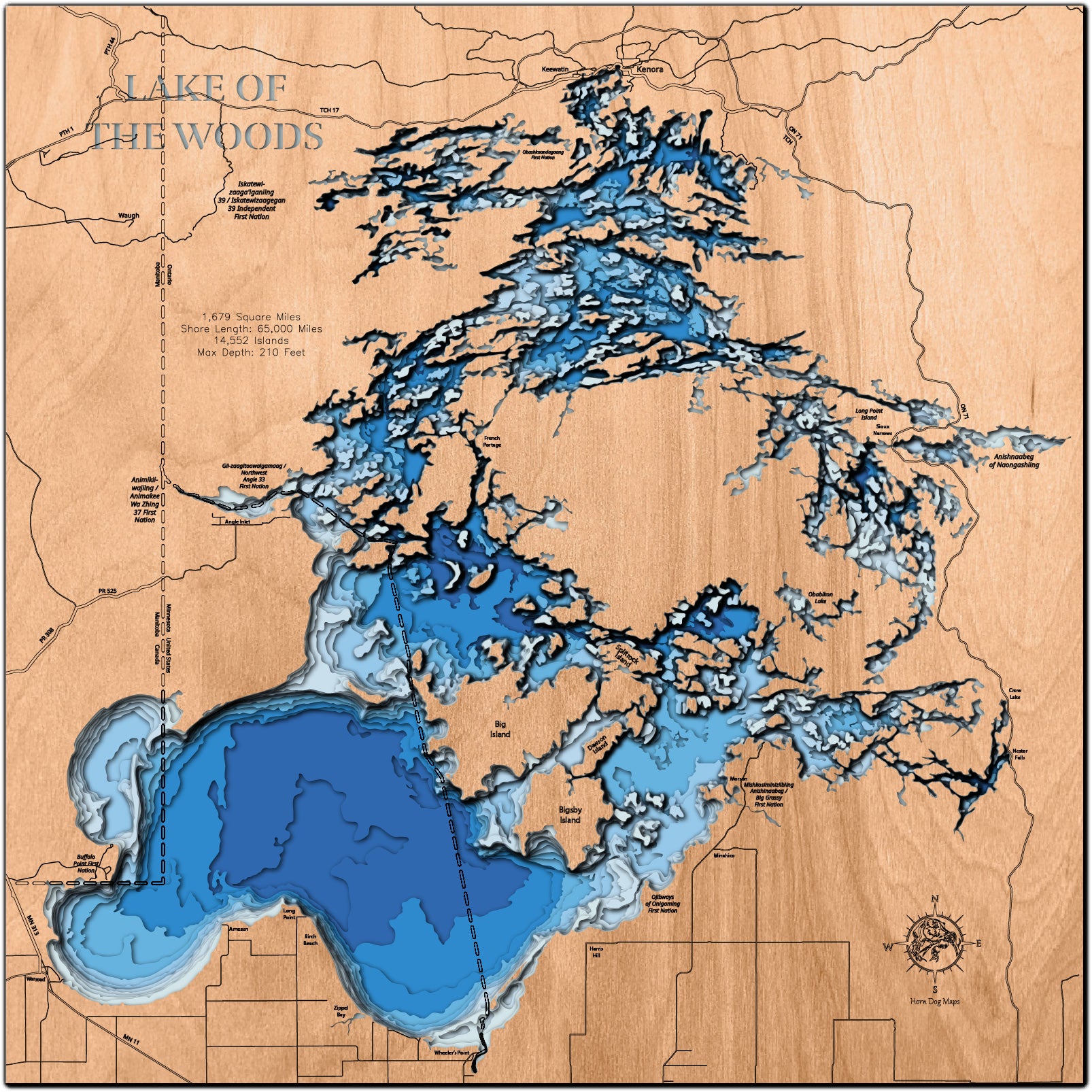 Lake Of The Woods in Minnesota, Manitoba, and Ontario