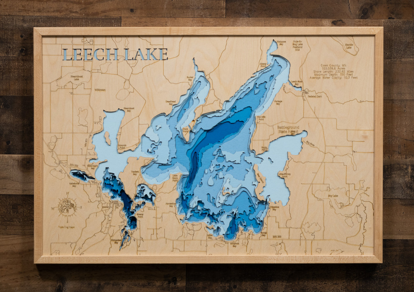 Leech Lake, located in northern Minnesota within the Chippewa National Forest