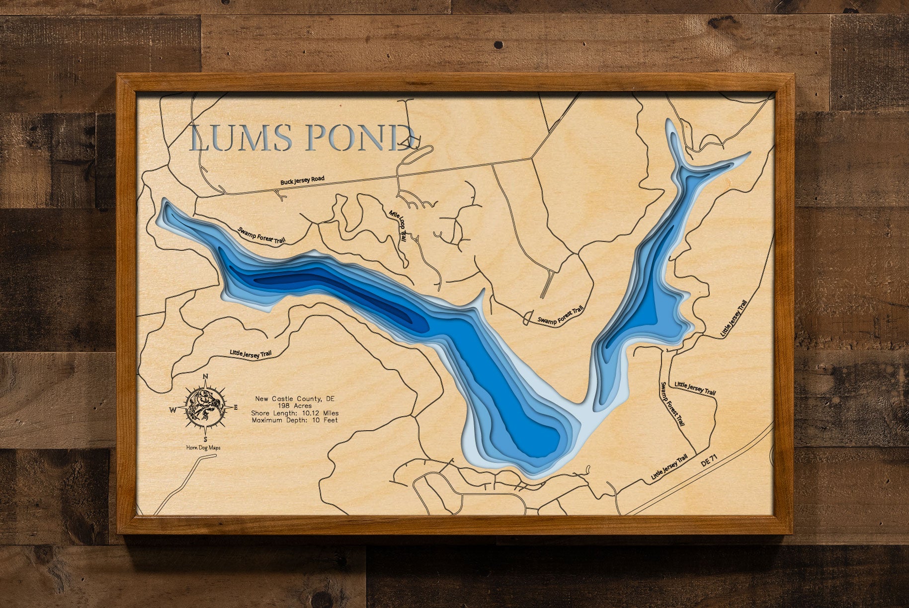 Lums Pond in New Castle County, DE – Horn Dog Maps