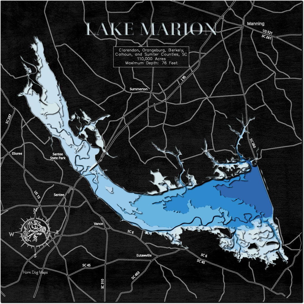 Lake Marion in Clarendon, Orangeburg, Berkely, Calhoun, Sumter Counties, SC