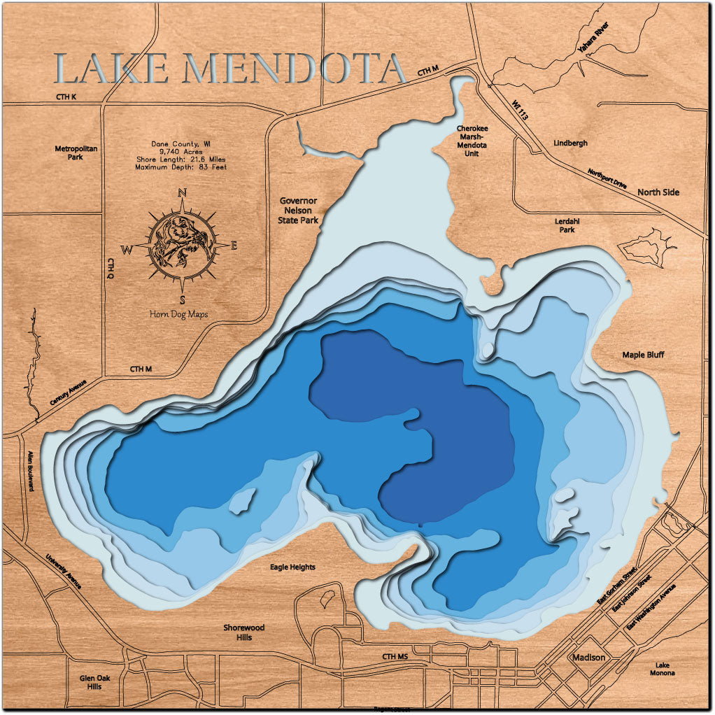 Mendota Lake in Dane County, WI