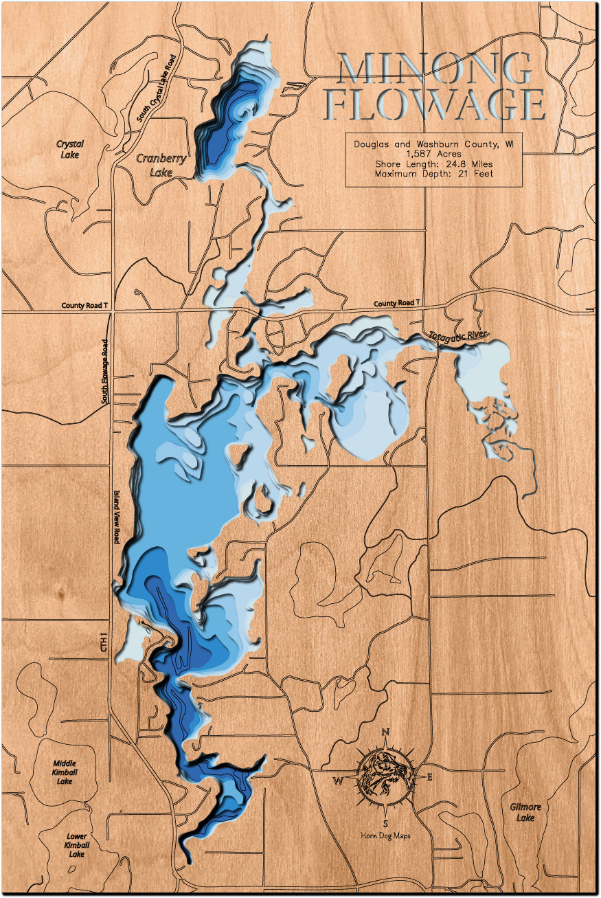 Minong Flowage in Douglas and Washburn Counties, WI