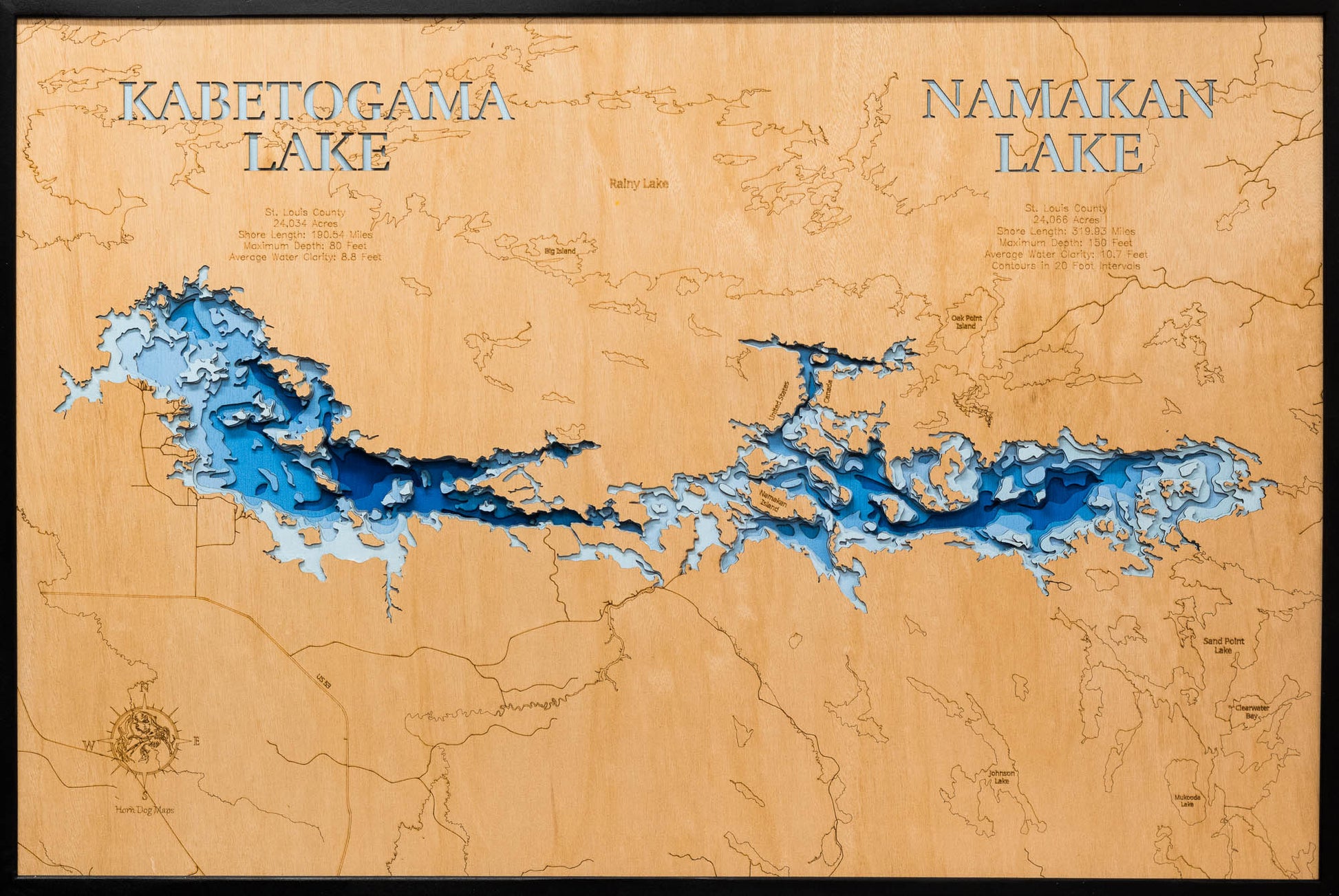 Namakan and Kabetogama Lake in St Louis County, MN