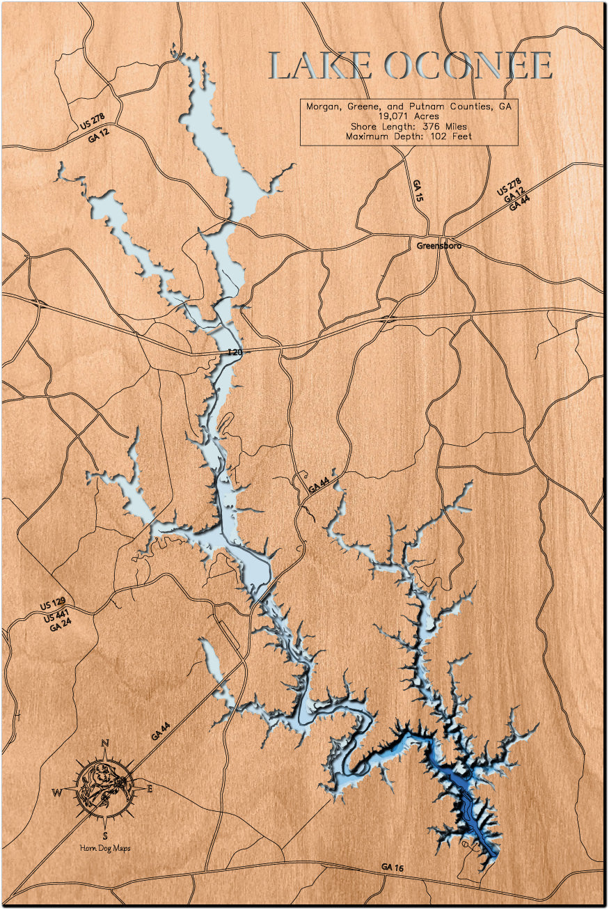 Lake Oconee in Morgan, Greene, Putnam Counties, GA