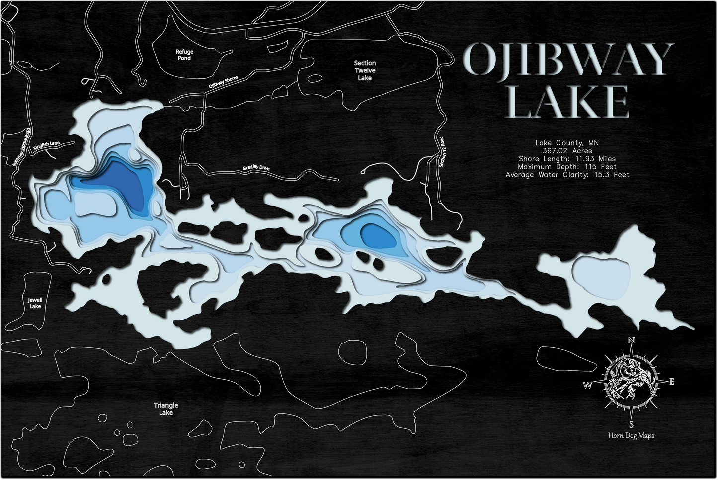 Ojibway Lake in Lake County, MN