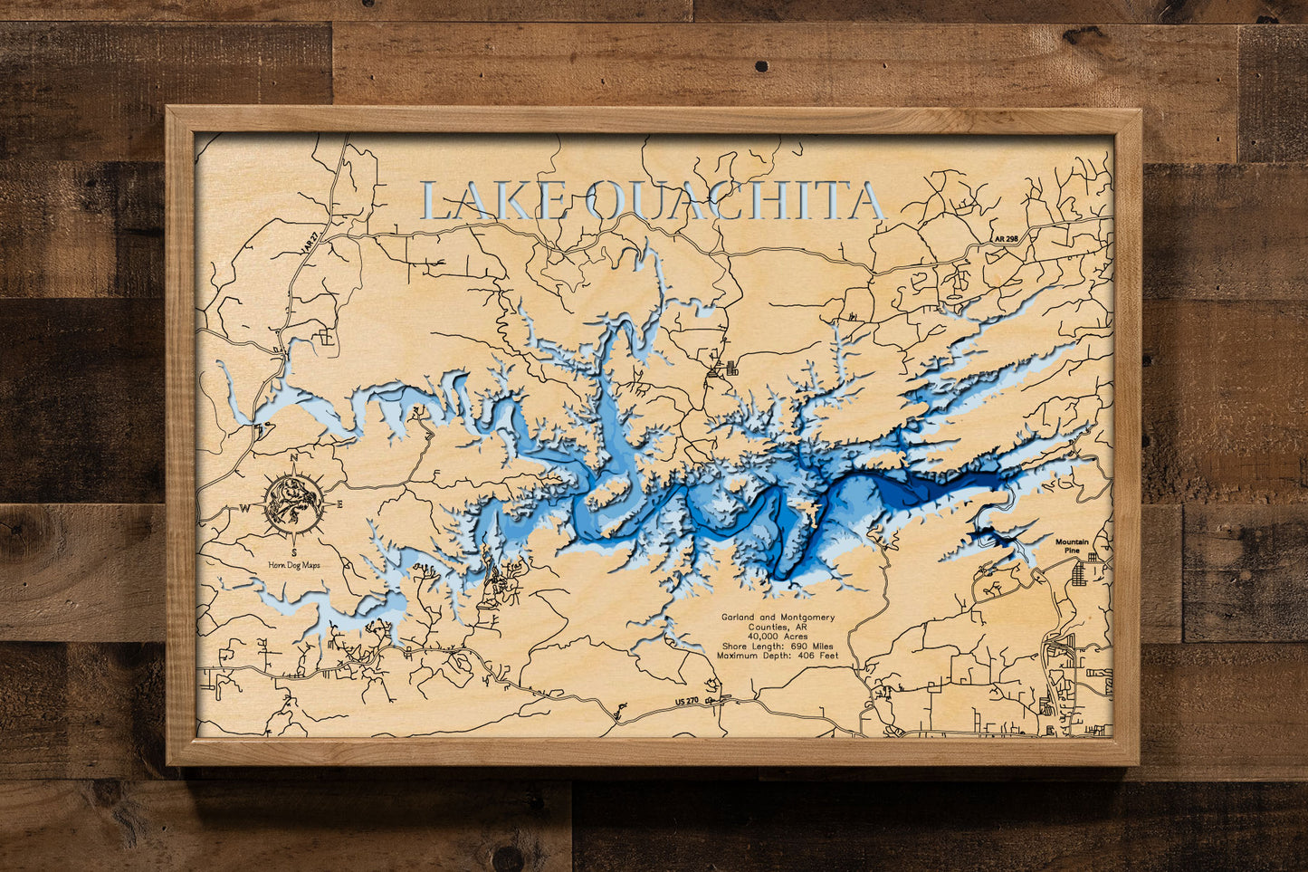 Lake Ouachita in Graland and Montgomery Counties, AR