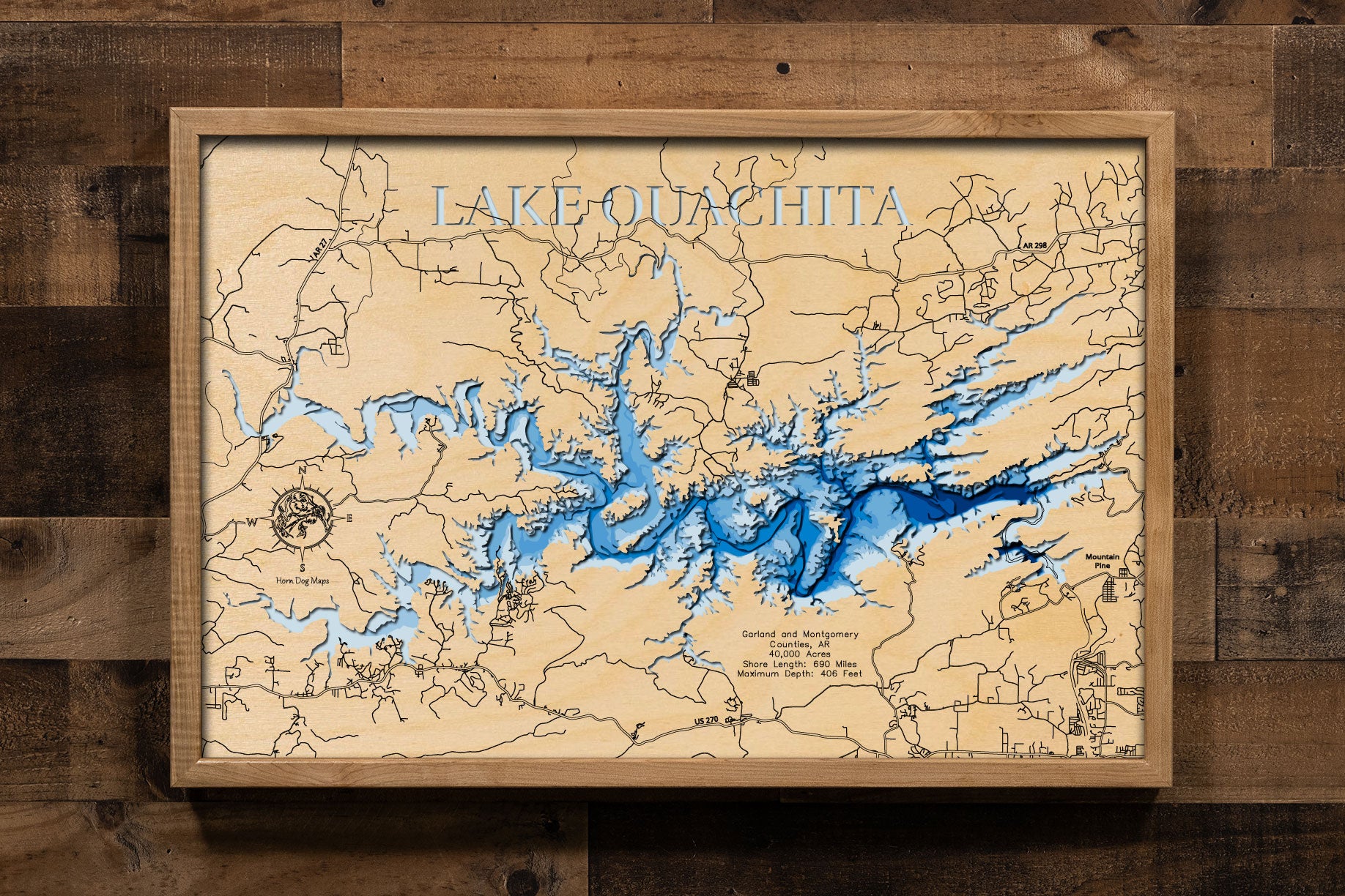 Lake Ouachita in Graland and Montgomery Counties, AR