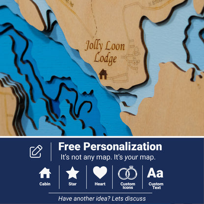 Showing the different personalization options you can add to your map