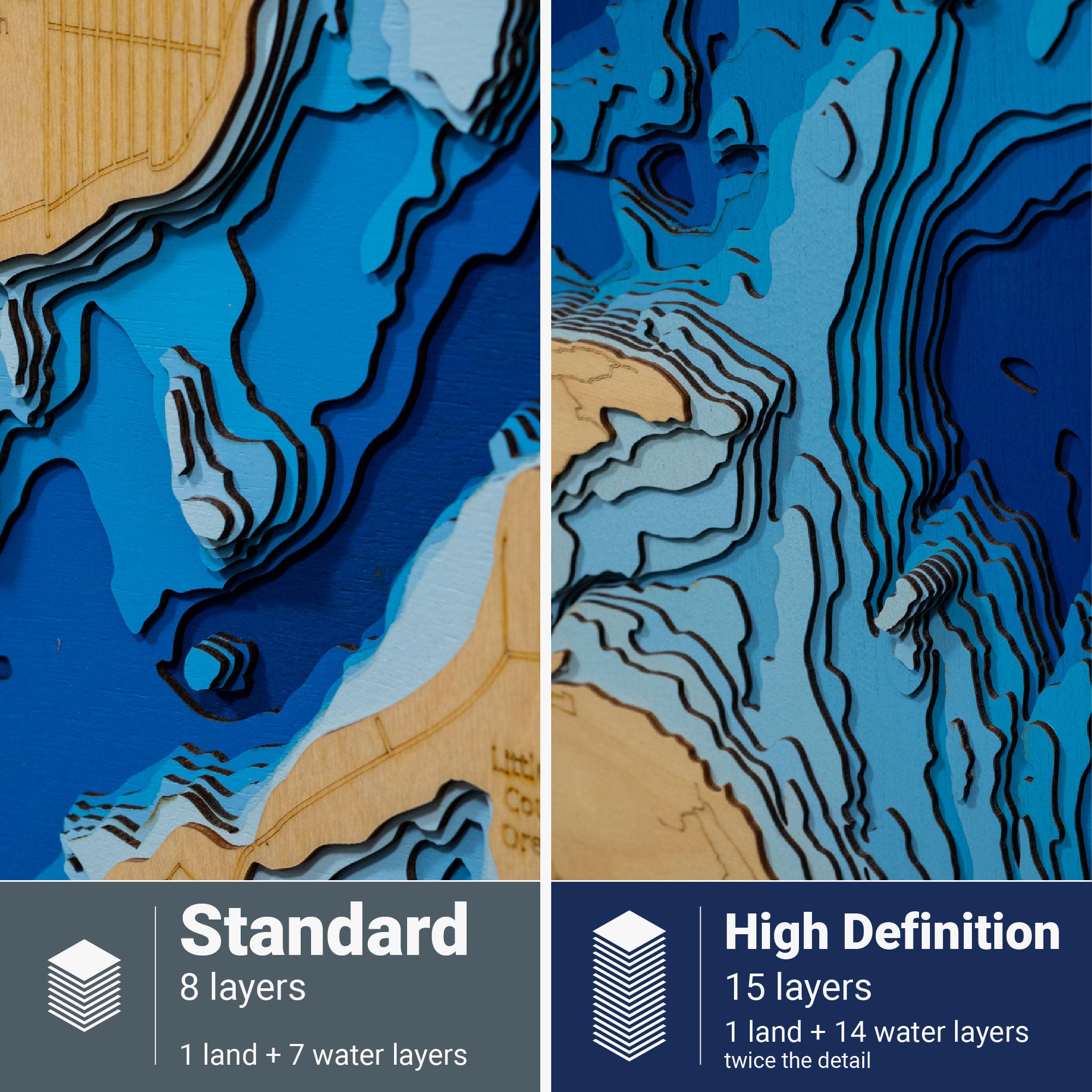 3d Depth Map of Big Sandy Lake in Aitkin County, MN - 3D Wood Maps