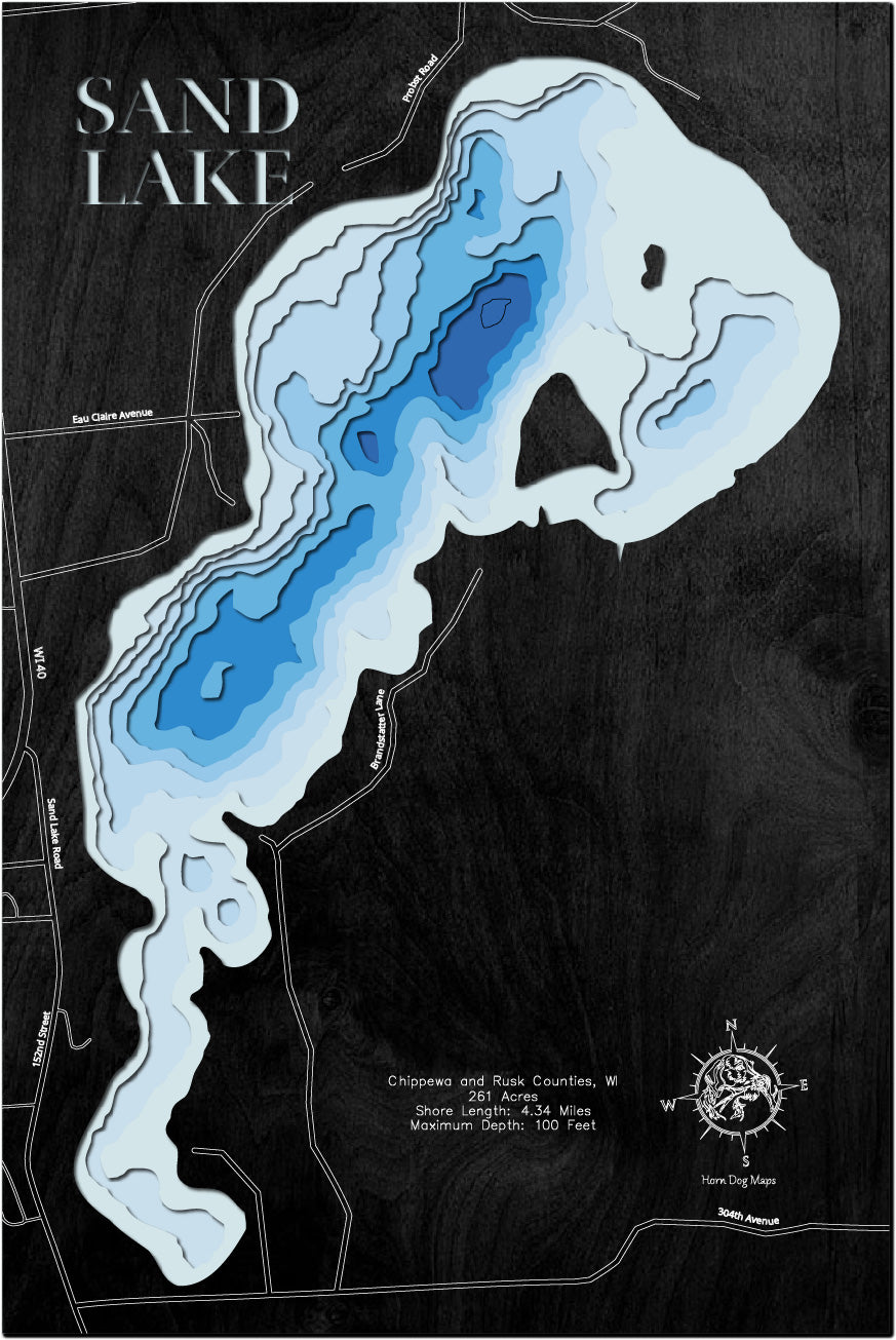 Sand Lake in Chippewa and Rusk Counties, WI