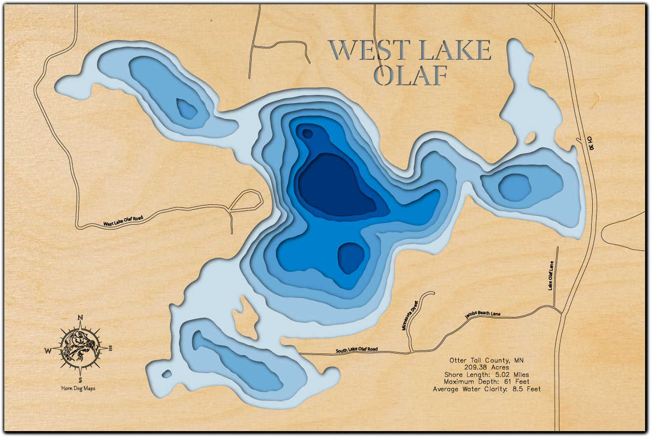 West Lake Olaf in Otter Tail County, MN