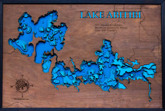 Lake Abitibi in Ontario and Quebec, Canada