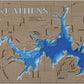 3d Depth Map of Athens Lake in Henderson County, TX