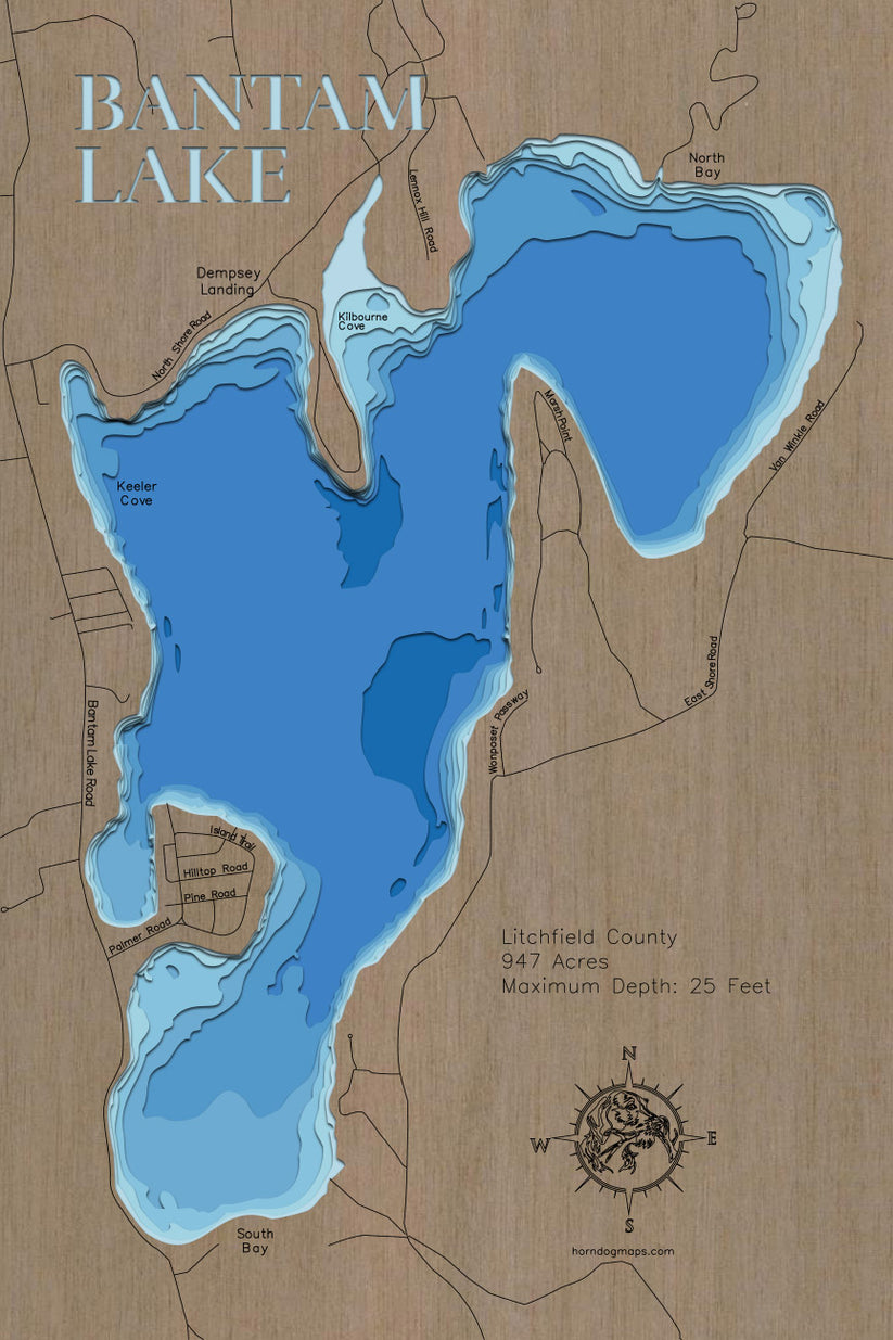 Bantam Lake in Litchfield County, CT