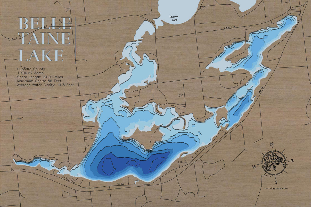 Belle Taine Lake in Hubbard County, MN