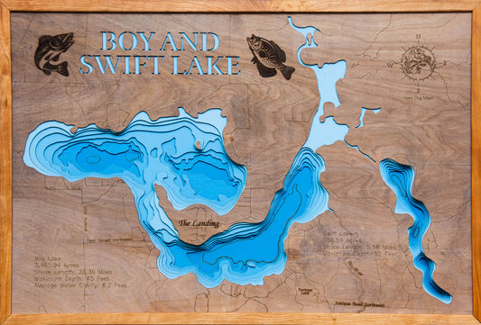 Boy and Swift Lakes in Cass County,  MN