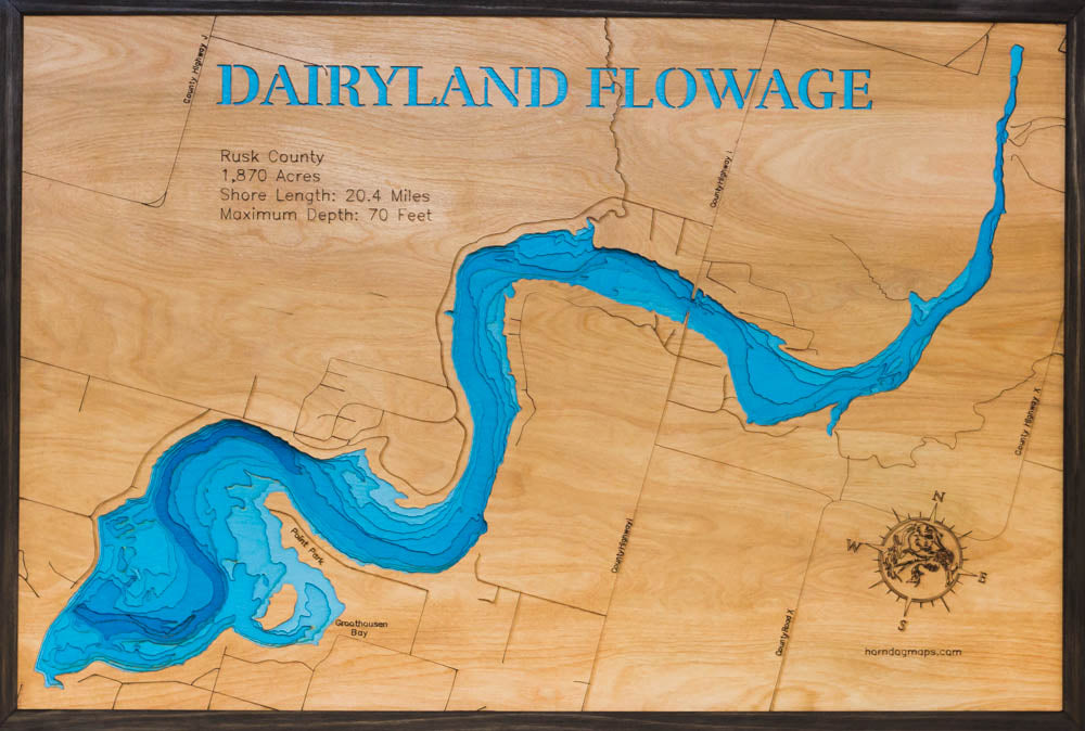 Dairyland Flowage in Rusk County, WI