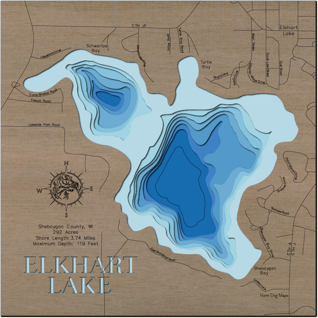 Elkhart Lake in Sheboygan County, WI