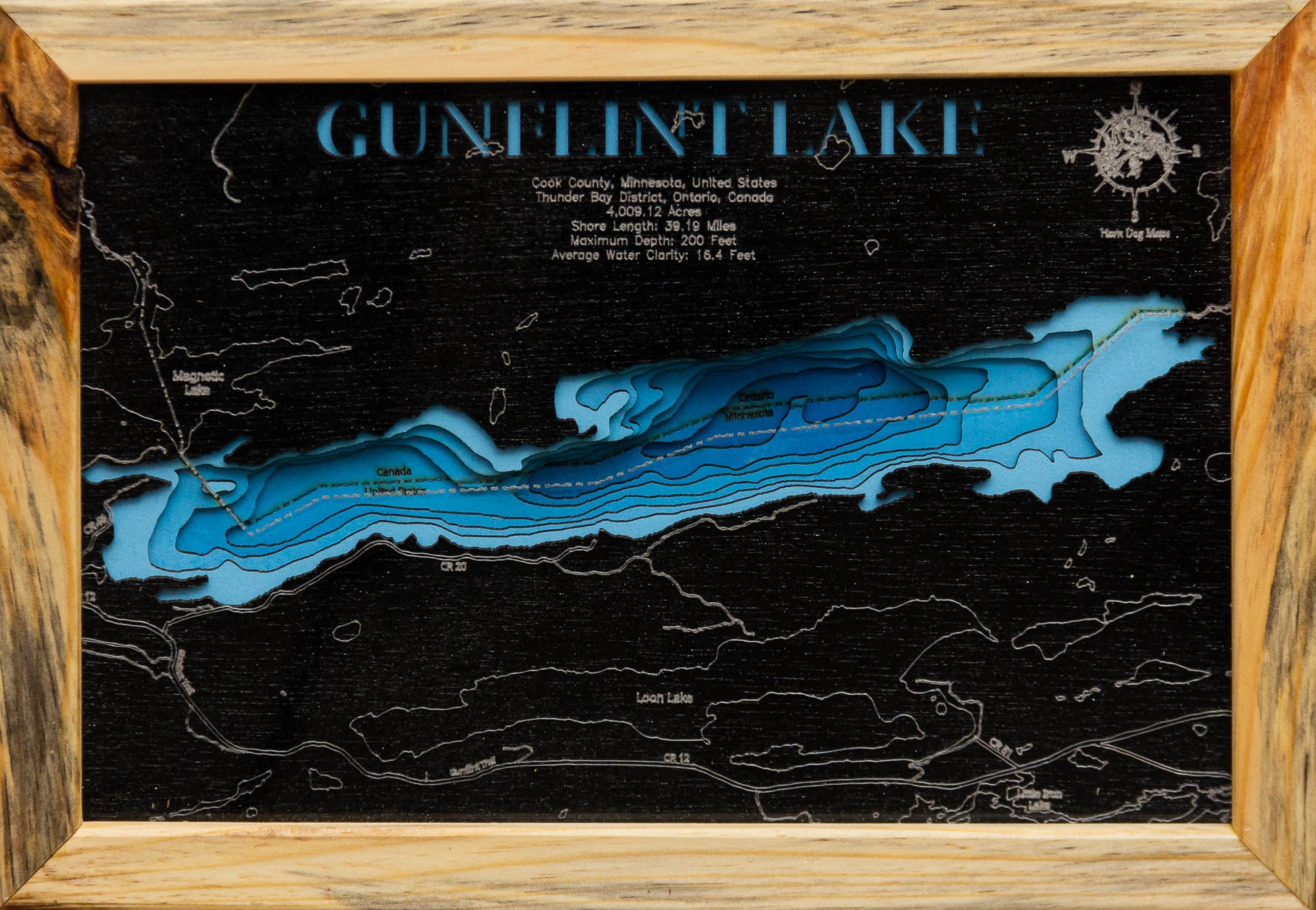 Gunflint Lake in Cook County, MN, Thunder Bay District, ON