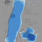 3d Depth Map of Horse and Round Lakes in Polk County, WI