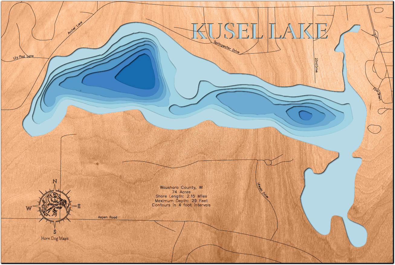 Kusel Lake in Waushara County, WI