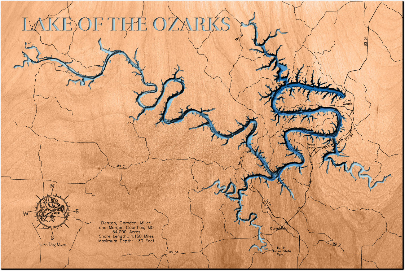 Lake of the Ozarks in County, Benton, Camden, Miller, and Morgan Counties, MO