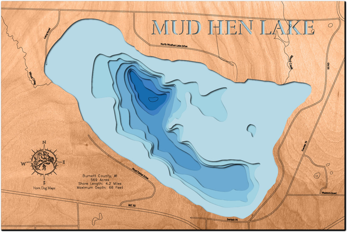 Mud Hen Lake in County, WI