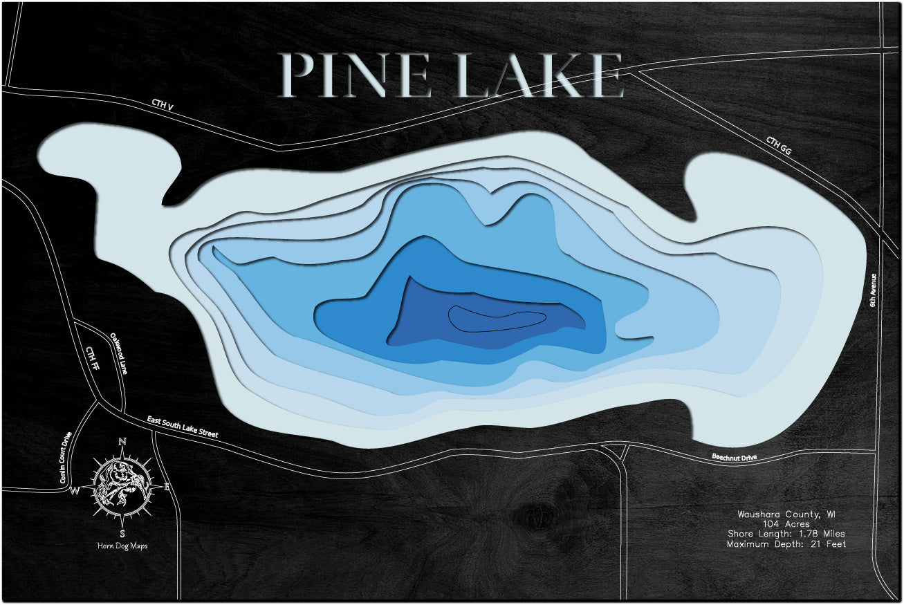 Pine Lake in Waushara County, WI, Near Hancock, WI