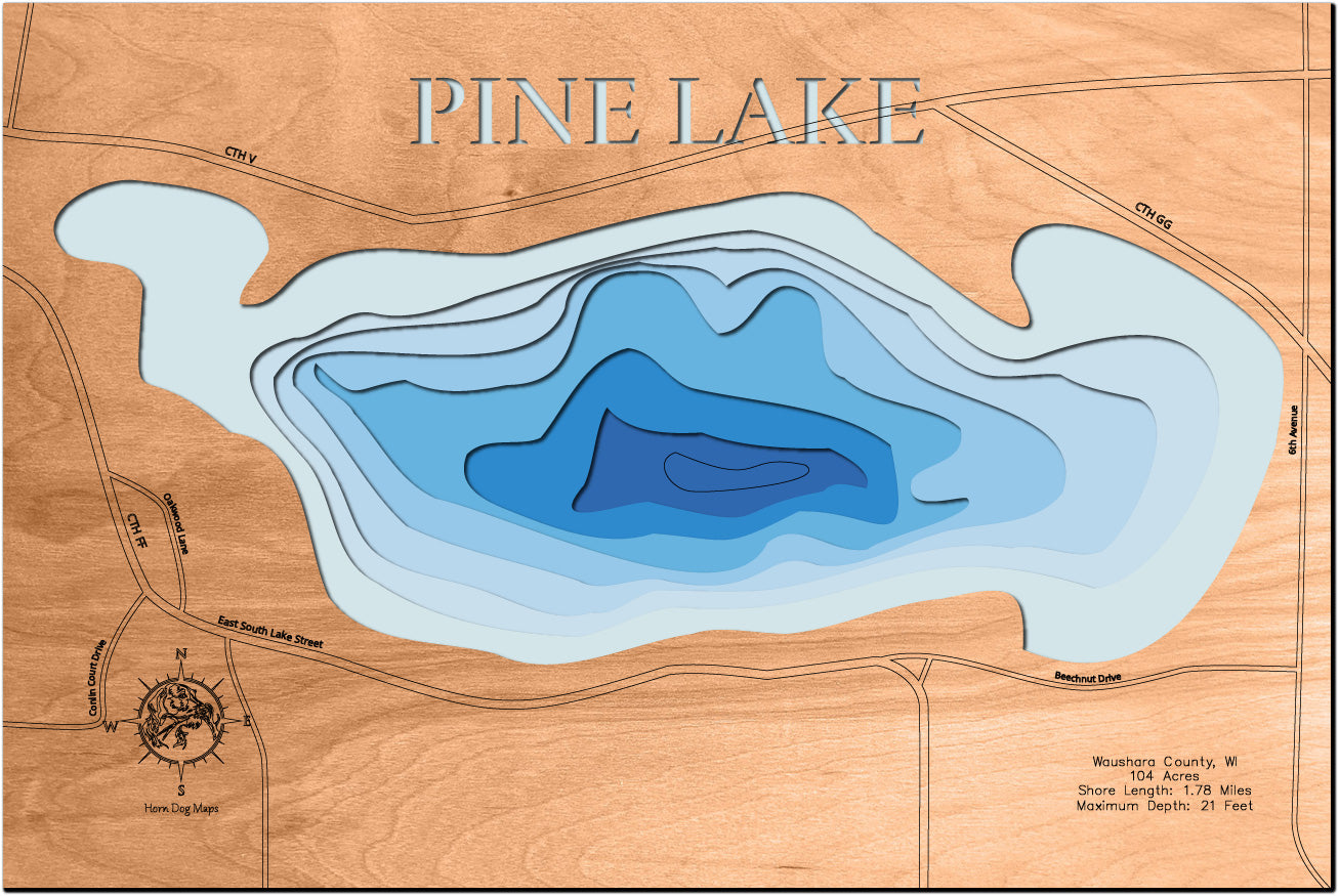Pine Lake in Waushara County, WI, Near Hancock, WI