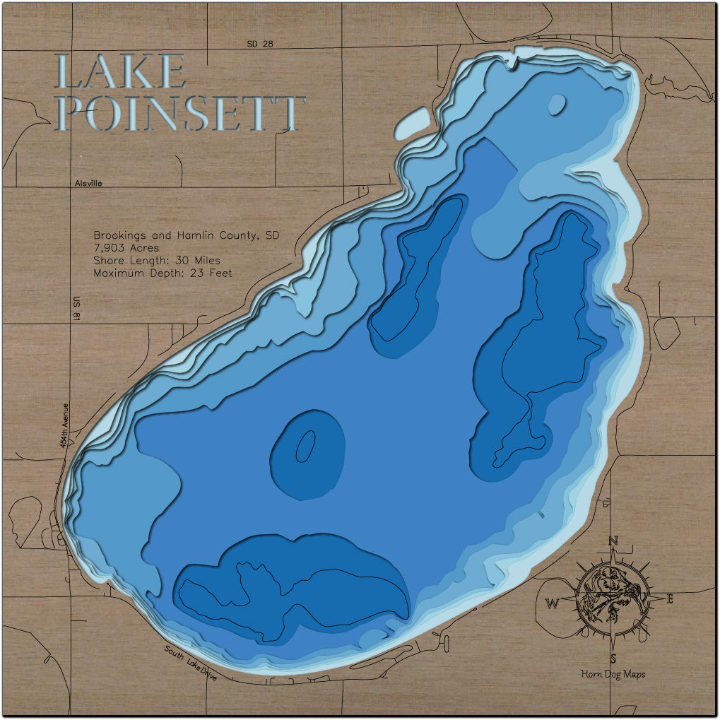 Lake Poinsett in Brookings and Hamlin County, SD