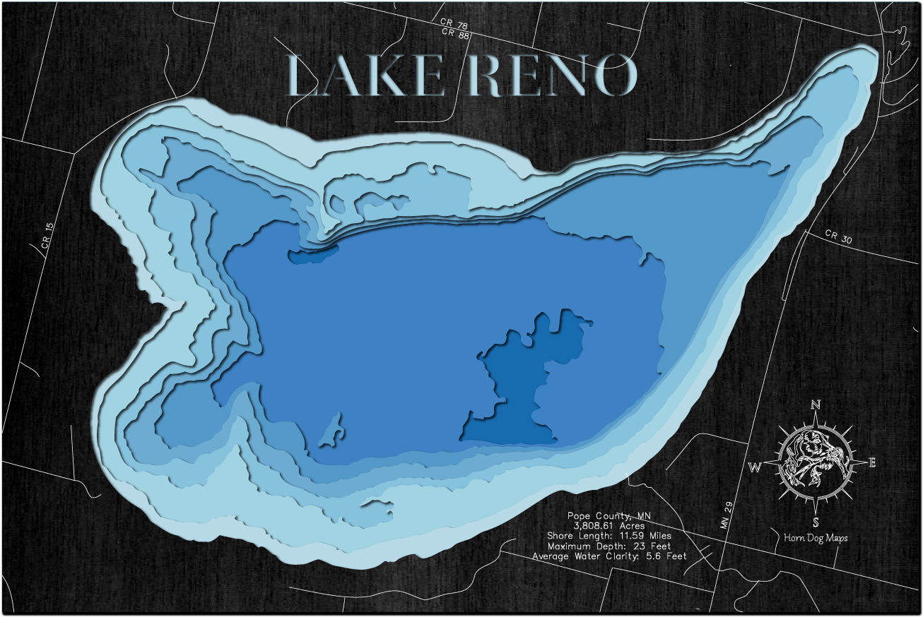Lake Reno in Pope County, MN