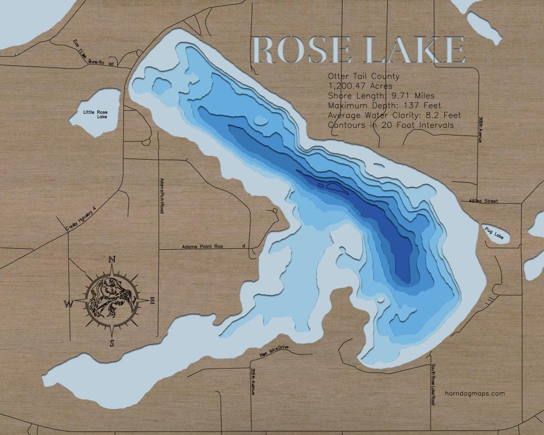 Rose Lake in Otter Tail County, MN