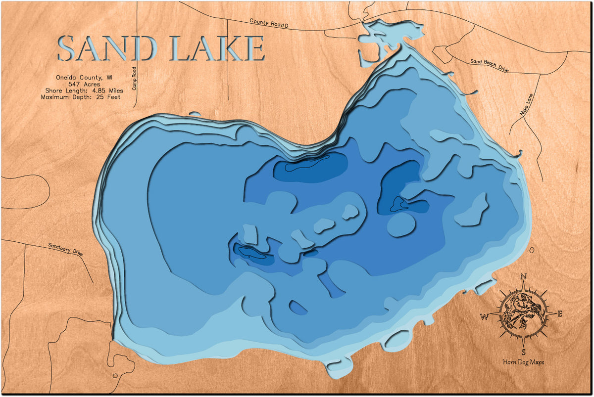 Sand Wi Sand Lake in Oneida County, WI