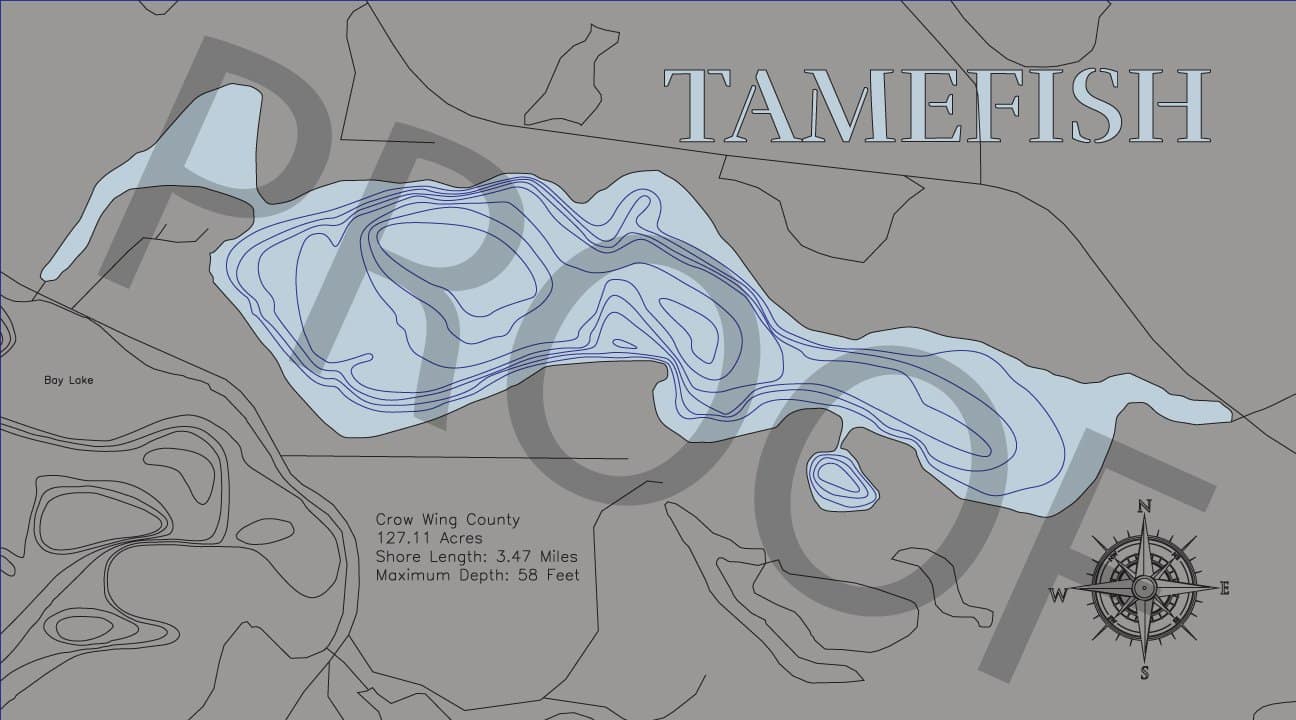Tamefish (Crow Wing) - horn-dog-maps