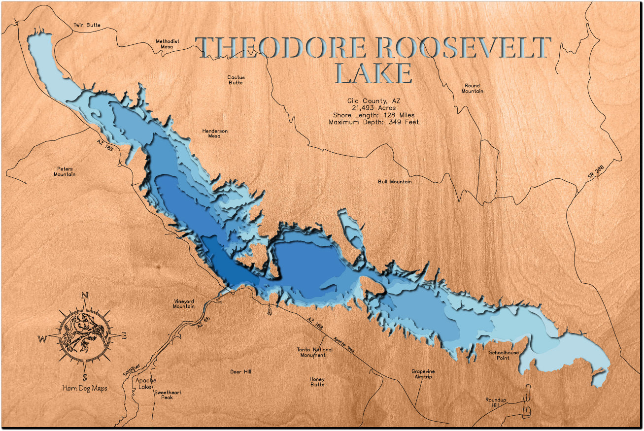 Theodore Roosevelt Lake in Gila County, AZ
